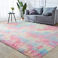 gradient color living room thick carpet plush rug children bed room fluffy floor carpets window bedside home decor rugs