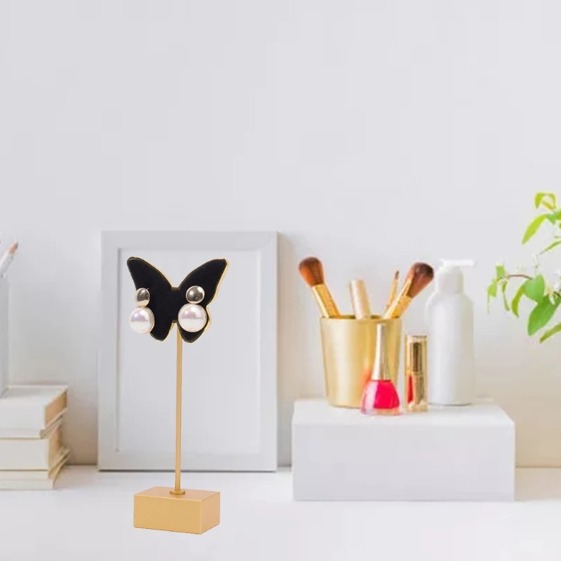 

Metal Butterfly Earrings Stand Holder Shelf Jewelry Display Rack Bracket Earring Organizer for Woman Girl Gifts Photography