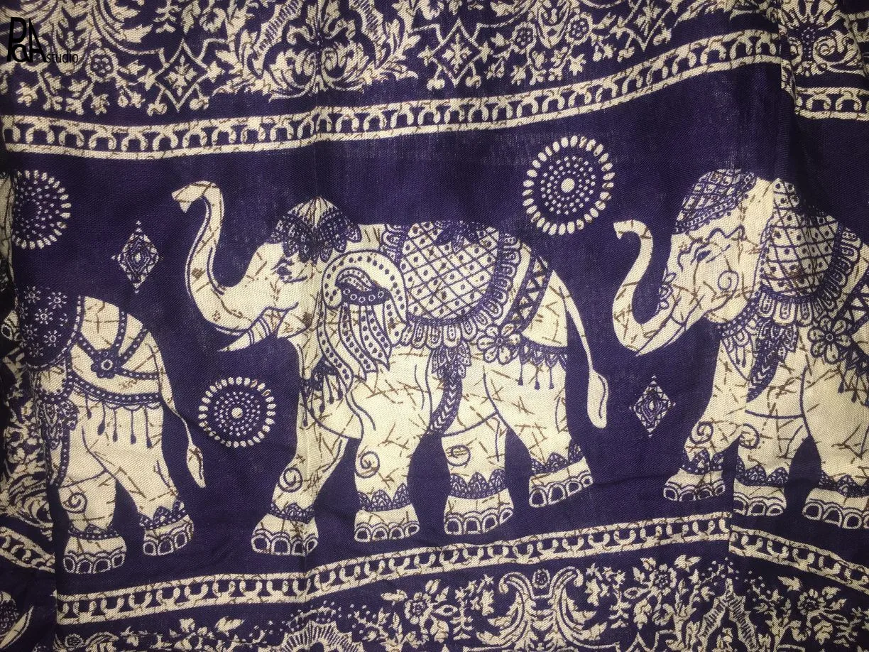 Летние Удобные Хлопковые Таиланд Индии в народном бандана слон кулиска на талии