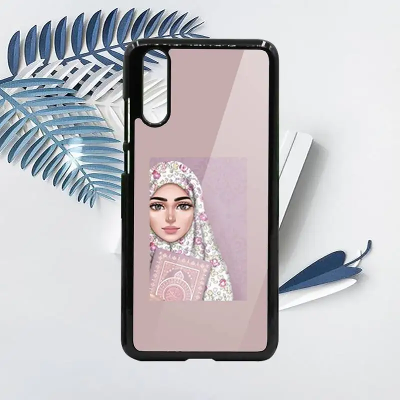 

Muslim Islamic Arabic Hijab Face Gril Phone Case PC For Samsung galaxy S note 8 9 20 10 e lite2019 plus pro ultra