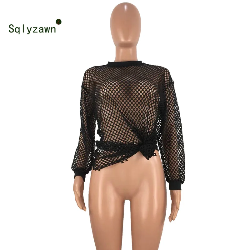 Женская Мягкая сетчатая блузка неоново зеленая рубашка с длинным рукавом и