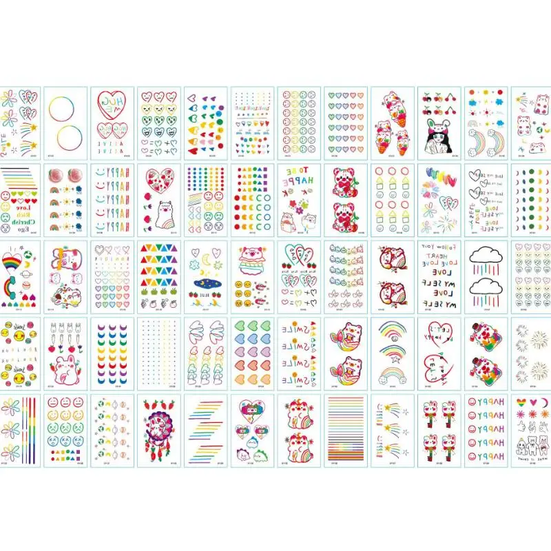 30 шт. водостойкие временные тату наклейки в форме сердца|Временные тату| |