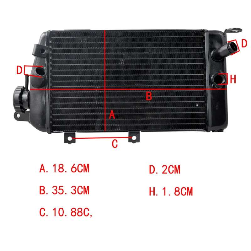 Радиатор для мотоцикла Kawasaki KLR650 KL650 2008 2009 2010 2011 2012 2013 2014 2018 650cc алюминиевый