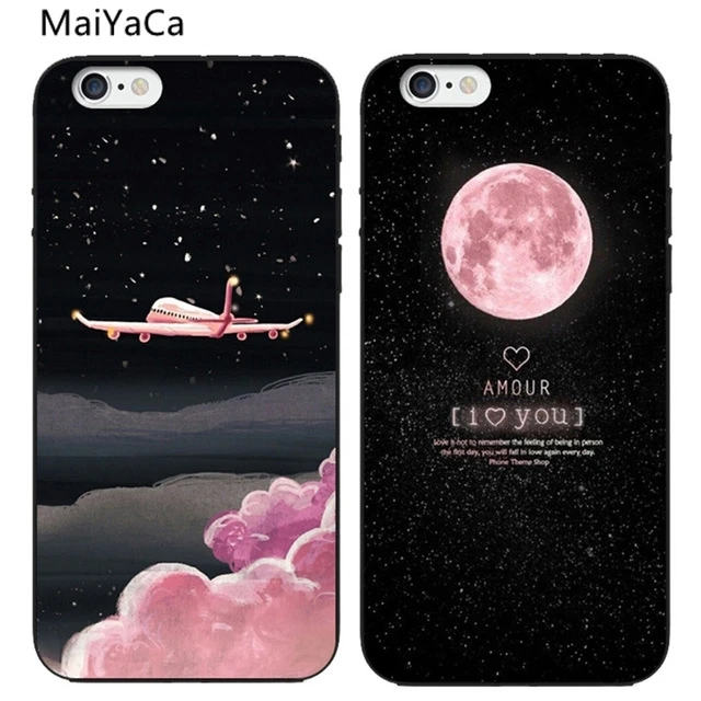 MaiYaCa самолет крутая планета Луна и Вселенная чехол для телефона s iPhone 5C 5S 6S 7 8 Plus X