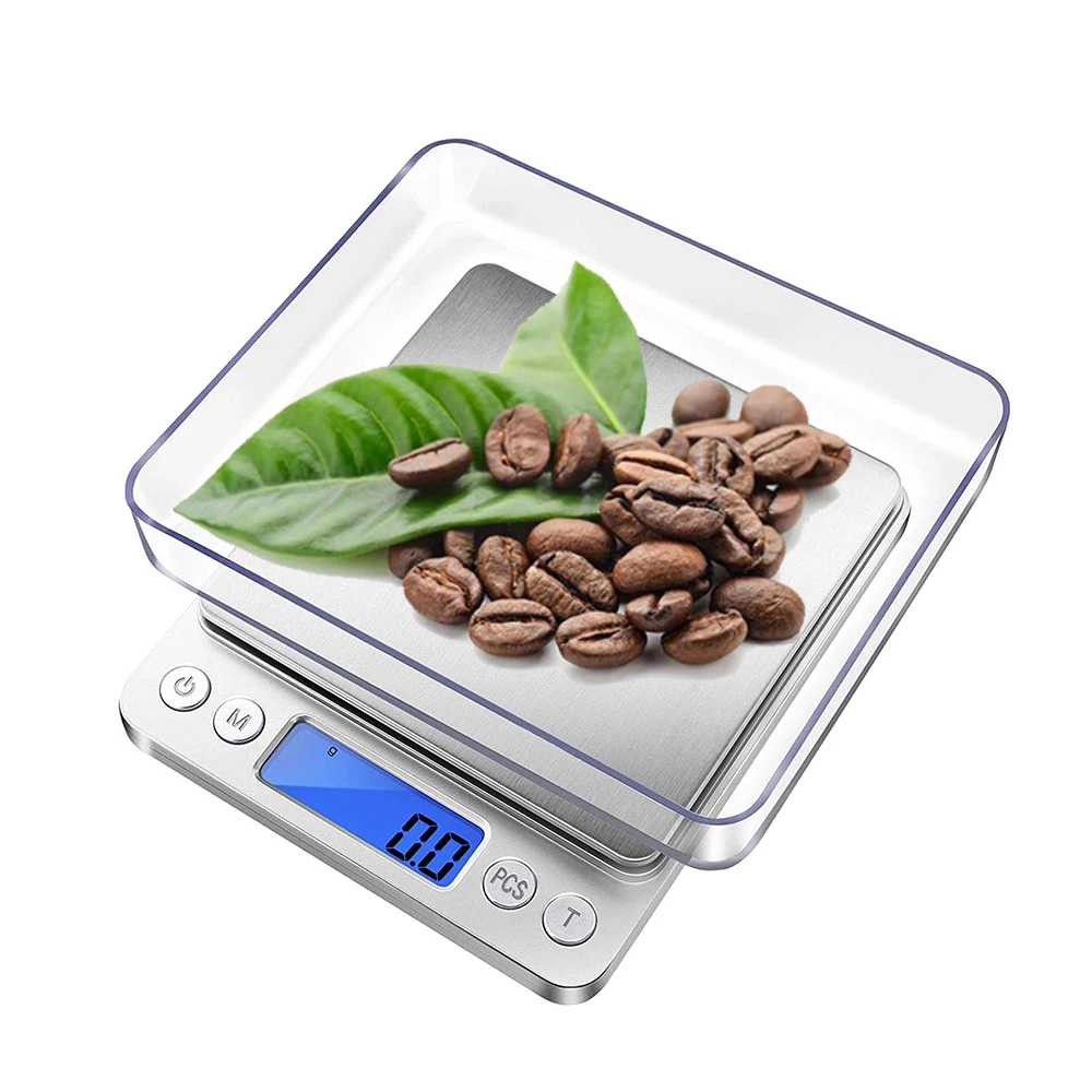 

Digital Kitchen Scale LCD Display 0.01g/0.1g Precise Stainless Steel Food Scale for Cooking Baking weighing Scales Electronic