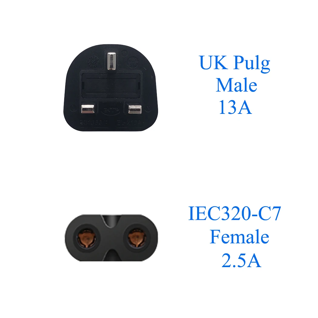 JORINDO UK TO IEC320 C7 штепсельные вилки для преобразования энергии 3 Prong Male to IEC 320 Female AC
