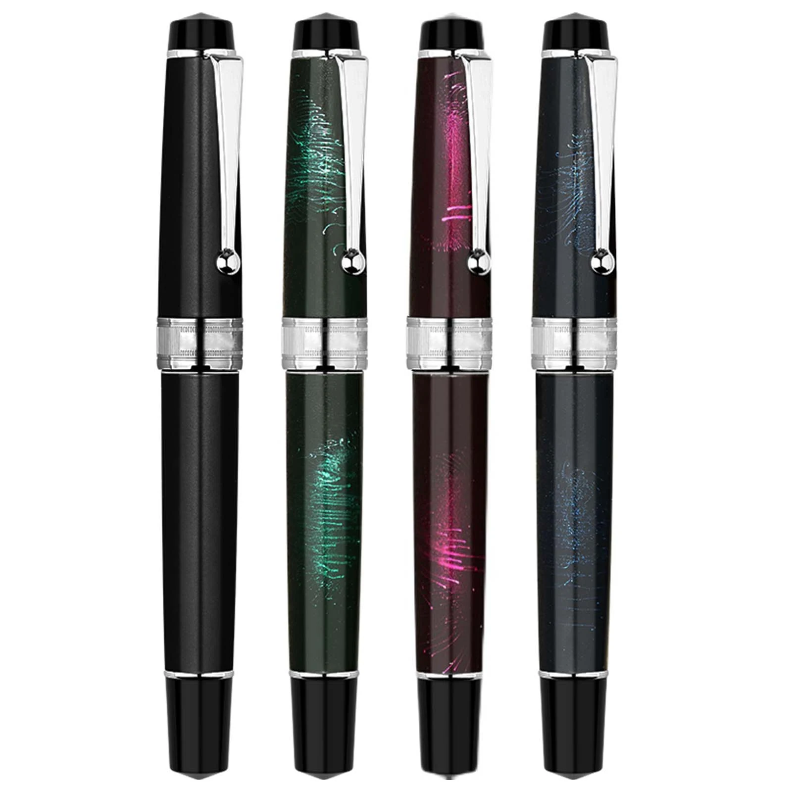 New MAJOHN T5 Fountain Pen Metal Paint Piston Fountain Pen Bright nib Extra Fine Calligraphy Practice Students office gift pen