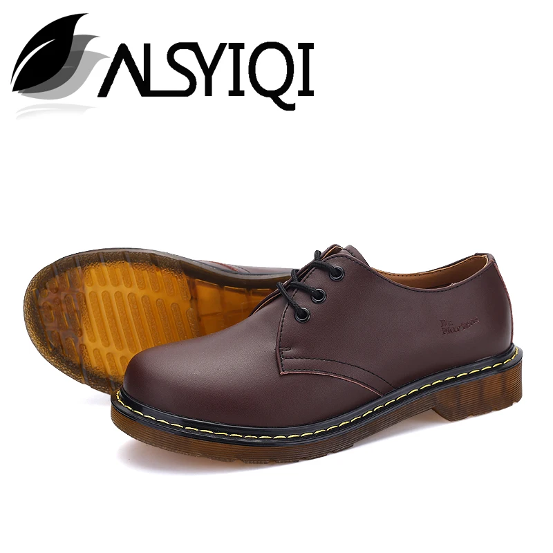 Ботильоны ALSYIQ для мужчин и женщин классические ботинки из натуральной кожи с