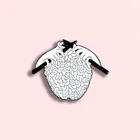 Металлическая эмалированная брошь в виде мозга, Модная креативная брошь ручной работы для влюбленных, модная простая лацкан рюкзак, Подарочная бижутерия