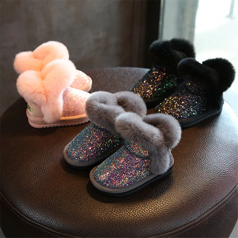 DIMI/Новинка 2021 года Плюшевые ботинки для маленьких девочек Модные брендовые