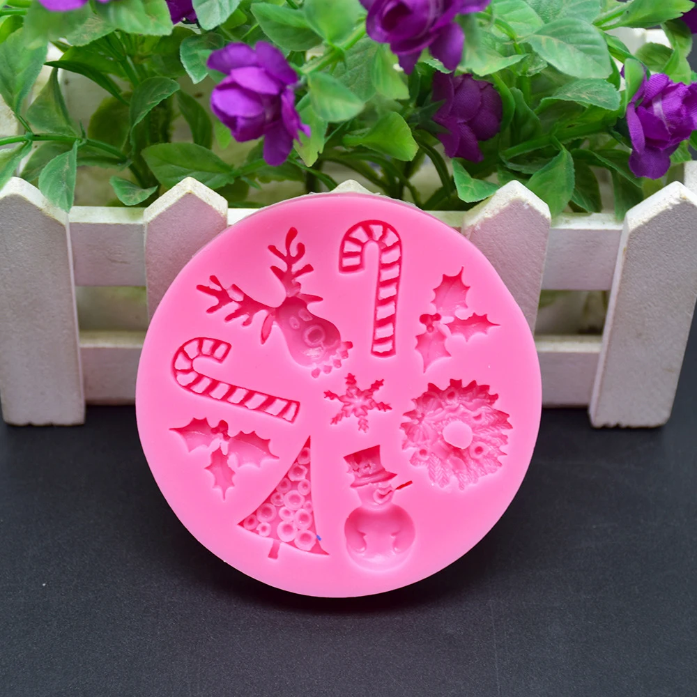 Christmas Snowman Shape fondant silicone mold kitchen baking chocolate pastry candy Clay making cupcake decoration tools c kitch |