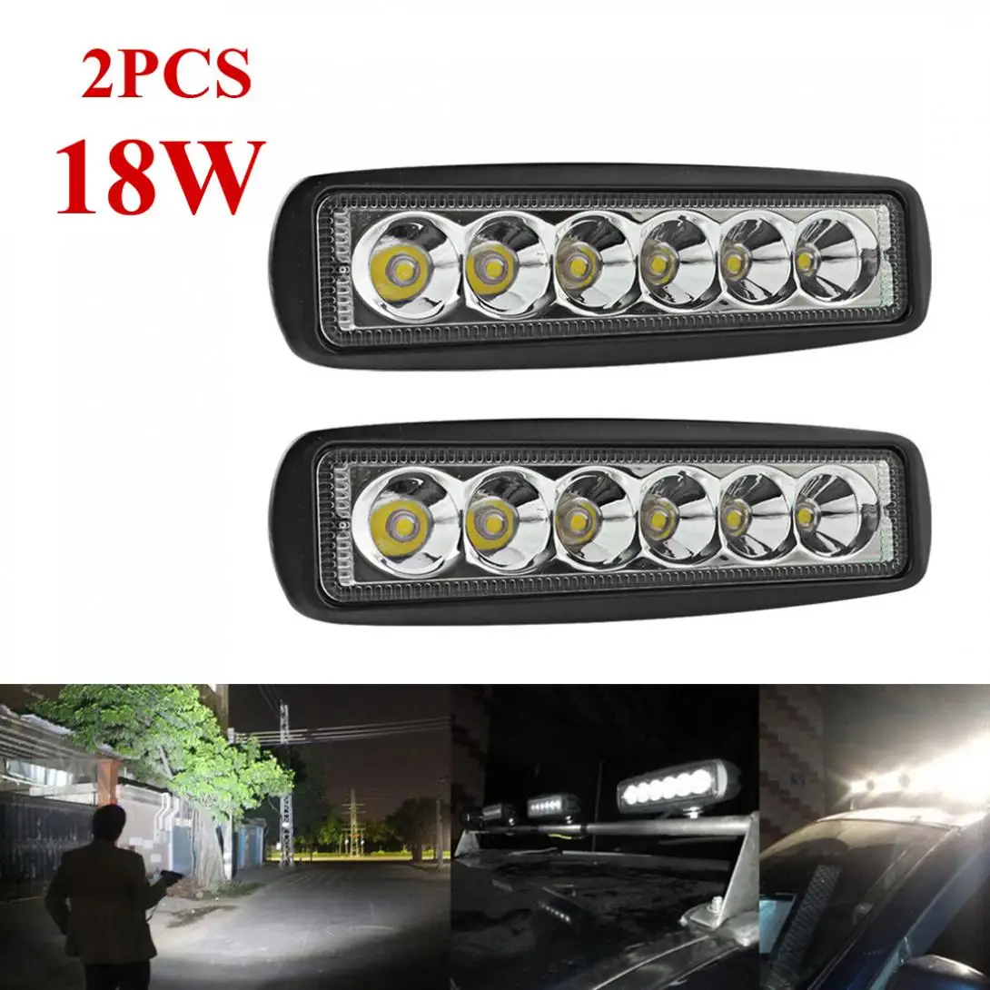 2 шт./лот 18 Вт Водонепроницаемый Автомобильный светодиодный рабочий свет бар