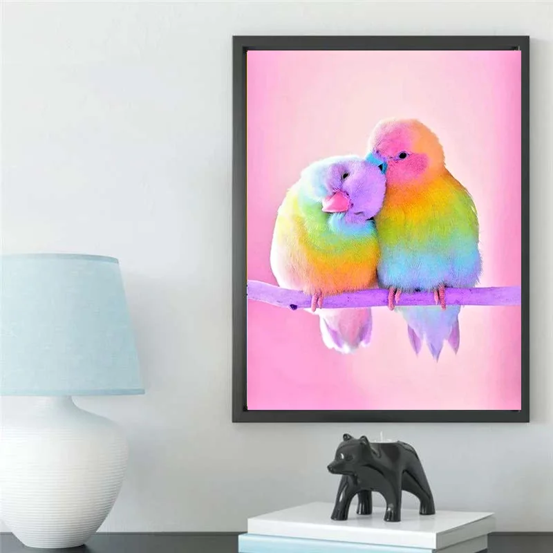 

Diamond Painting Bird Cross Stitch Full Square Diamond Embroidery Animal Parrot Diy Rhinestone Picture Home Wall Decoration Gift