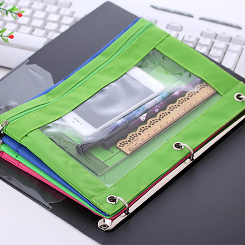 3 отверстия на молнии папка для документов канцелярские принадлежности