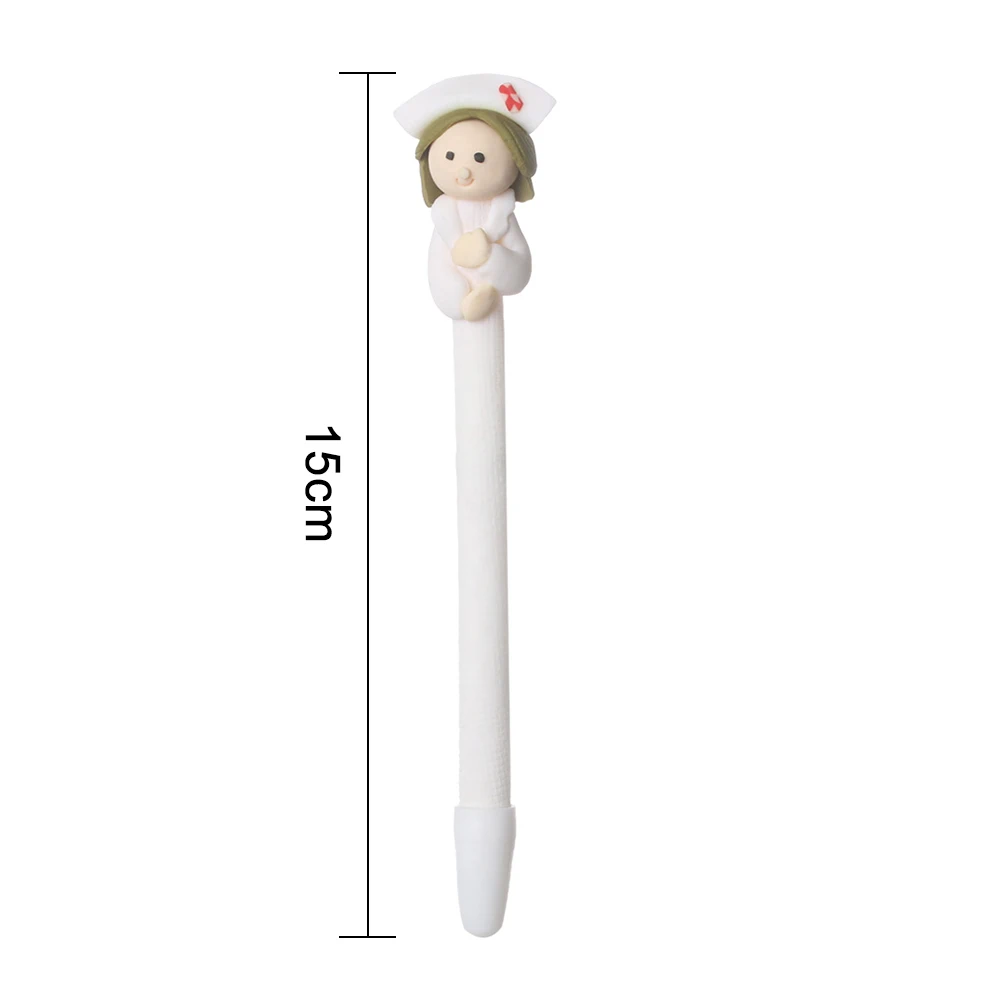 Новая шариковая ручка внешний вид медсестры мягкая глина черный наконечник 0 5 мм