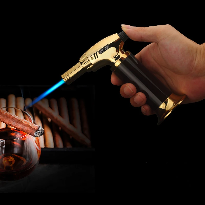 

Torch Turbo Lighter 2018 New Spray Gun Jet Butane Cigar Lighter Gas Cigarette 1300 C Windproof Lighter No Gas
