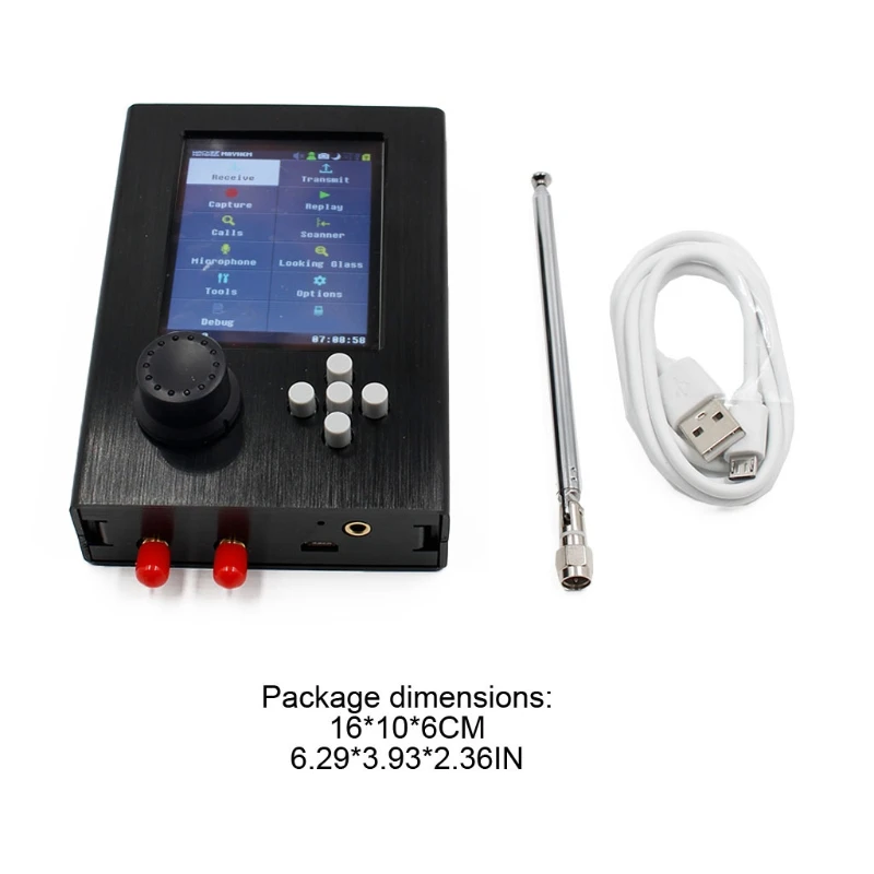 Портативный H2 совместимый с HACKRF ONE S-DR 0.5ppm TCXO аккумулятор 2000 мАч 3 2 дюйма сенсорный