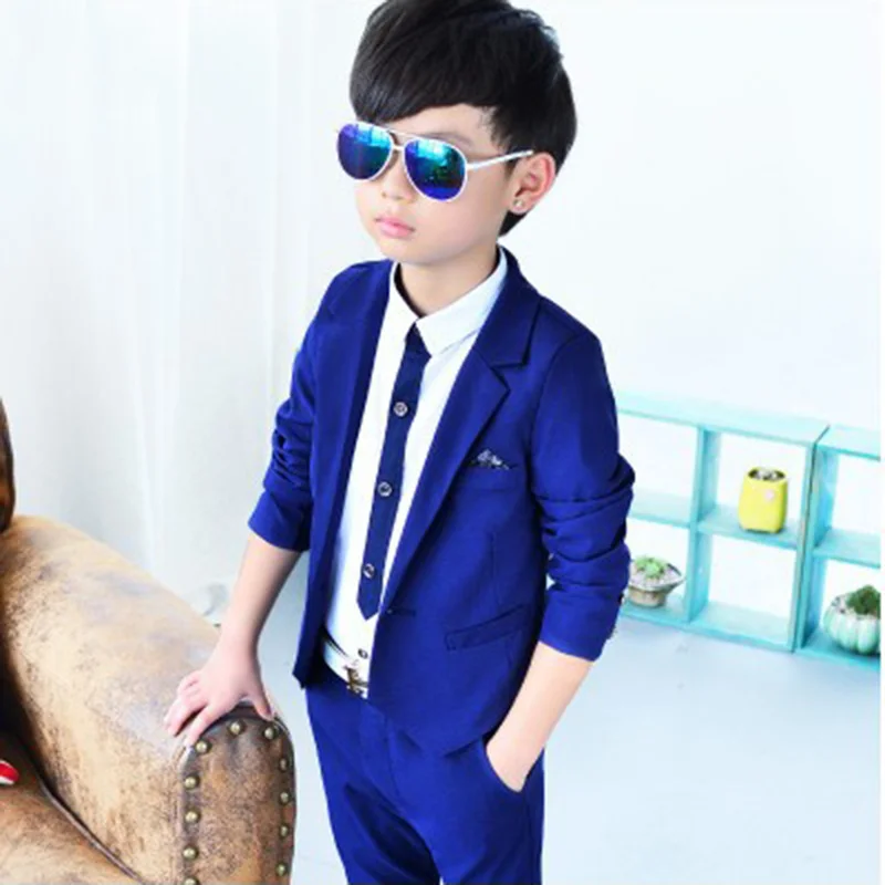 

Formal Party Wear Boys Suit for Wedding Clothes Fashion Classical Kids Spring Autumn Baby Boy Jackets Pants 2pcs Clothes 3-10Y