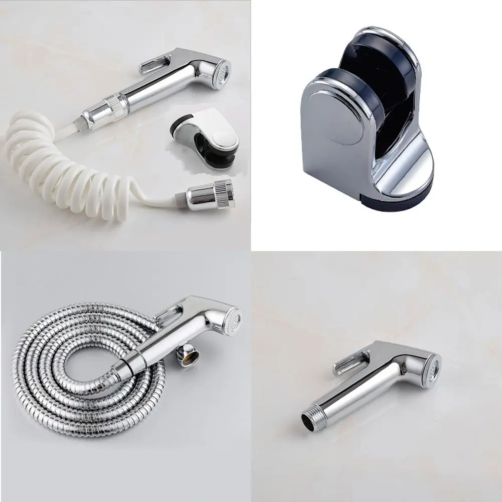 1PC Handheld Toilet Bidets Sprayer Set Wall Bracket Stainless Steel Hand Bidet Faucet for Bathroom Shower Head Self Cleaning