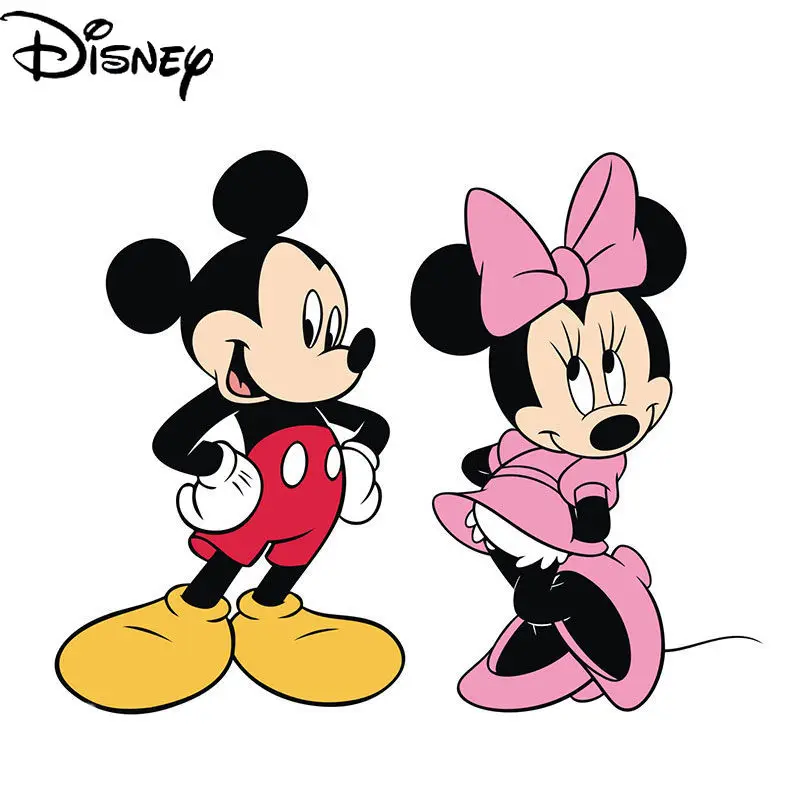 

Disney Fashion Cute Cartoon Mickey Minnie Couple Personality Car Door Stickers Simple Scratch-resistant Car Decoration Stickers