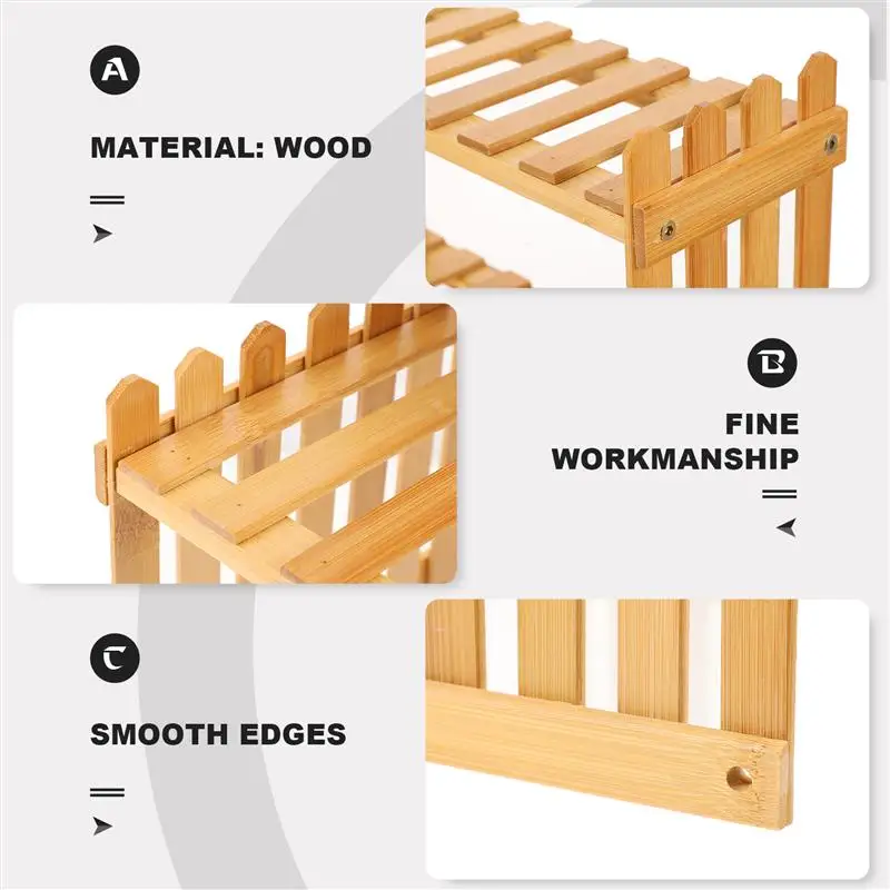 

Flowerpot Stand Wooden Garden Rack Gardening Shelf Planter Stand Holder