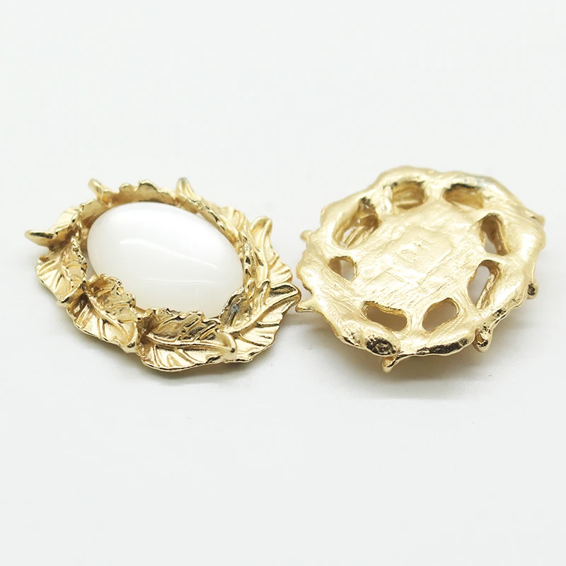 

Direct sales5pcs/lot 25*30MM Oval alloy Leaves Button Mix Jewelry Accessories DIY Brass Bouquet Belt Accessories