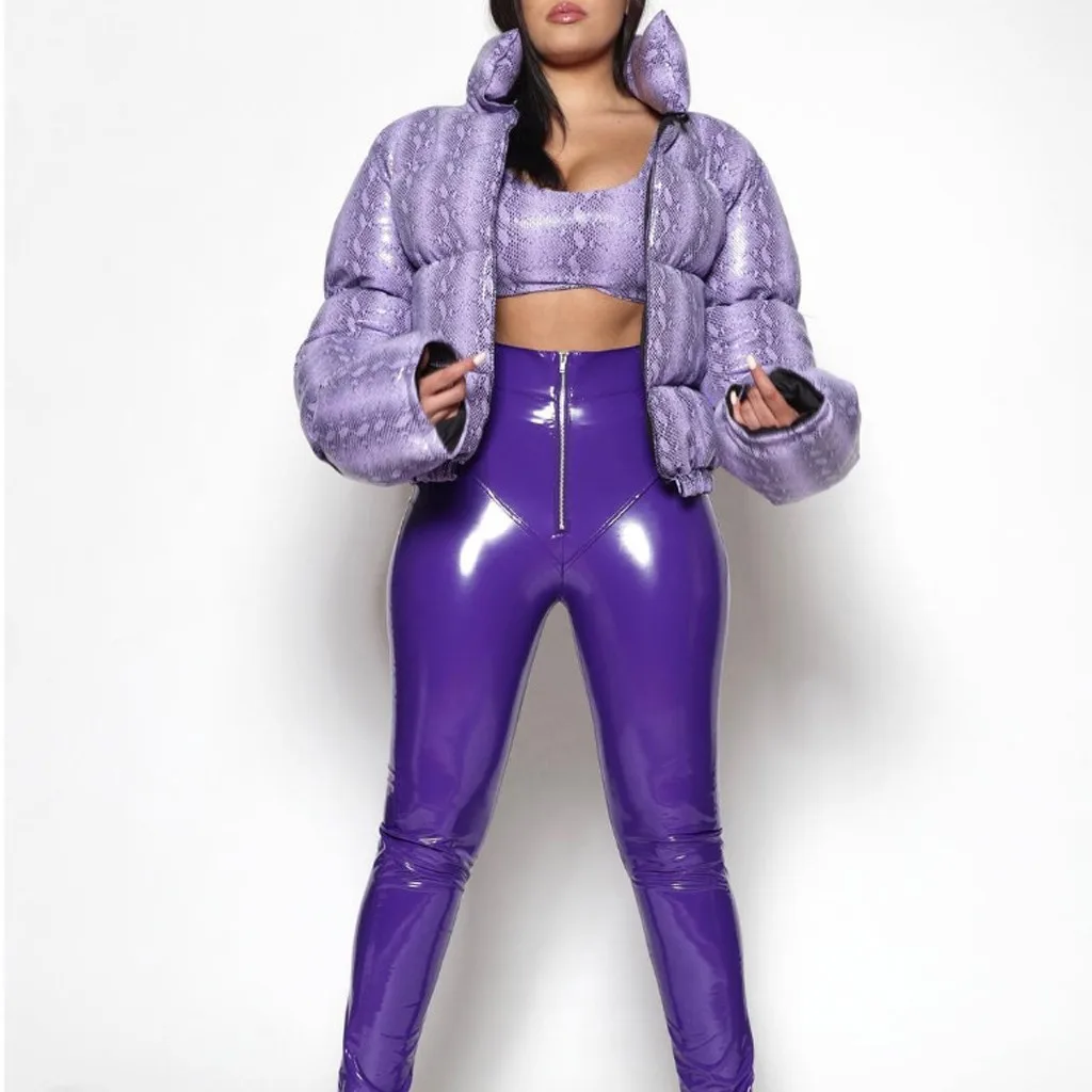 Модный трендовый Зимний пуховик 2020 года пальто на молнии с карманами женская