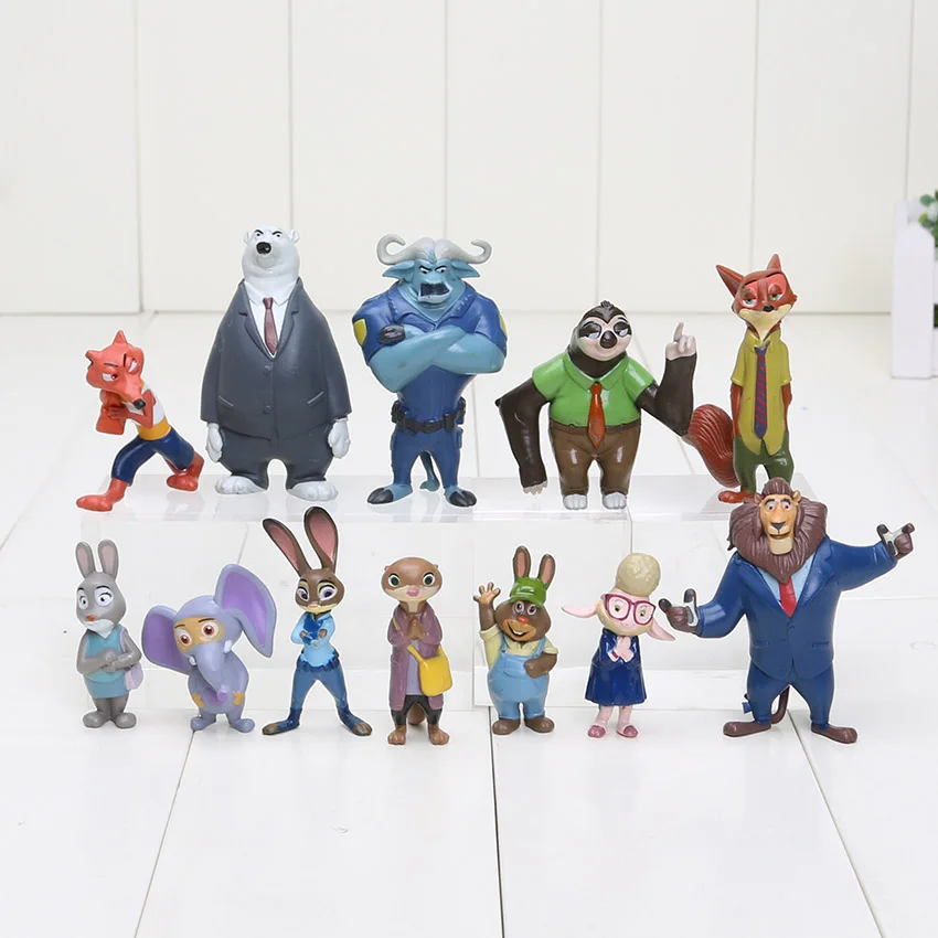 12 шт. Набор фигурок фильма Лис Ник кролик Judy Flash вспышка ПВХ фигурка ленивморе Мультяшные персонажи