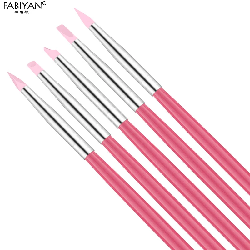 5 шт. силиконовая кисточка для дизайна ногтей|nail gel brush set|gel setgel nail set |
