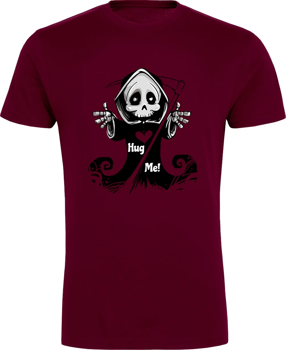 Футболка Hug Me Reaper-праздник подарок жуткий забавный модный дышащие топы на