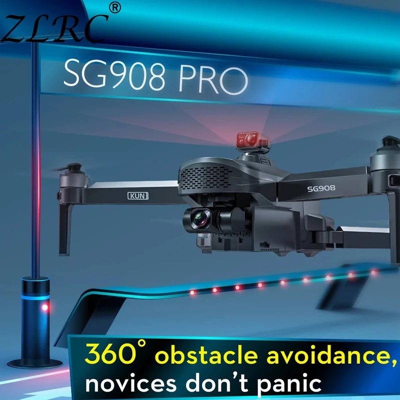 Дрон ZLRC SG908 Pro/MAX складной Квадрокоптер 50X 3 оси 4K Wi-Fi GPS FPV | Игрушки и хобби