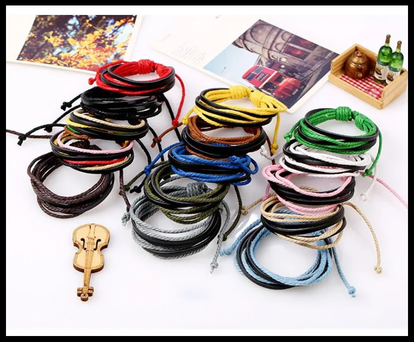 2019 наовая коллекция креативное ручной Плетенный браслет кожаный бусина Браслеты