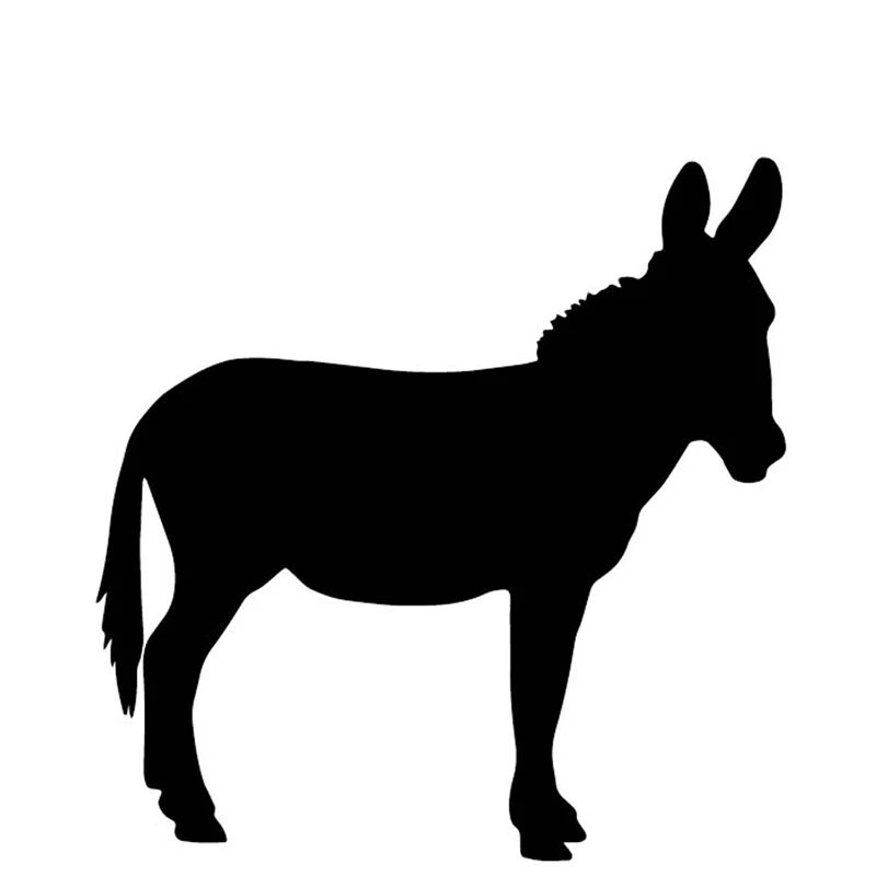 

15 см * 15,3 см Виниловая наклейка с узором осла декоративные автомобильные наклейки для багажника