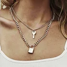 Женское винтажное ожерелье с подвеской в виде ключа