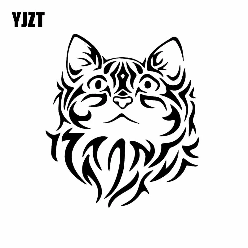 

YJZT x см креативные виниловые наклейки, забавные племенные кошки, домашние животные, милые Мультяшные художественные наклейки для автомобил...