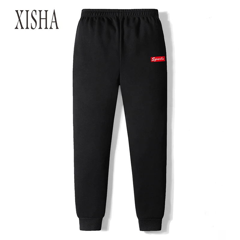 Однотонные штаны для бега мужские черные спортивные тренировочные тренажерного