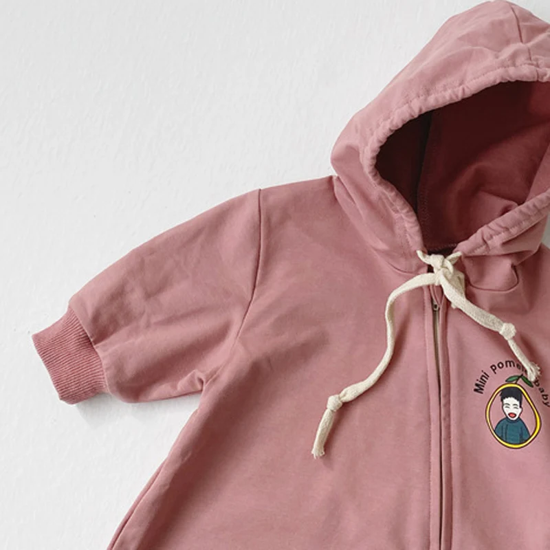 

MILANCEL 2021 Spring Baby Romper Cute Cartoon Hoodie Suit Toddler Jumpsuits