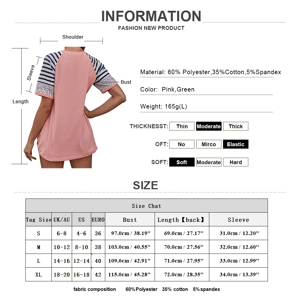 

Patchwork Striped Short Sleeve Summer T-shirt Women Round Neck Tunics Twist Knot Tshirts Casual Daily Tops Female Tee Shirt D30