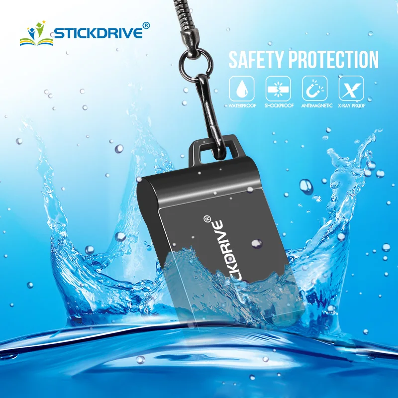 

High Speed USB 2.0 flash drive 16GB 32GB 64GB 128GB Pendrive Metal Pen key chain memory Sticks Mini USB Flash Drive Waterproof