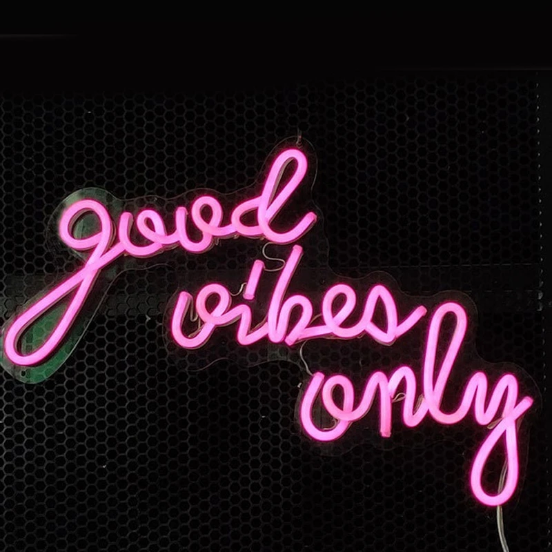 Неоновая вывеска на заказ светодиодный настенный светильник Good Vibes вечерние