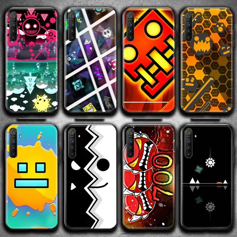 hotcashop hot game geometry dash phone case for oppo realme 6 pro realme c3 5 pro c2 reno2 z a11x xt free global shipping