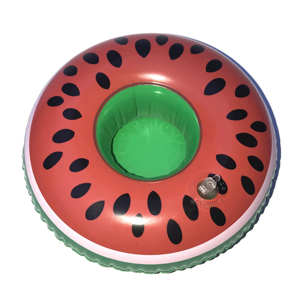 Watermelon Милый держатель для напитков с фруктовым узором, надувной матрас для бассейна, держатель для стаканчиков для напитков, летние украшения для вечеринки, игрушка для детей и взрослых - Цвет: Watermelon