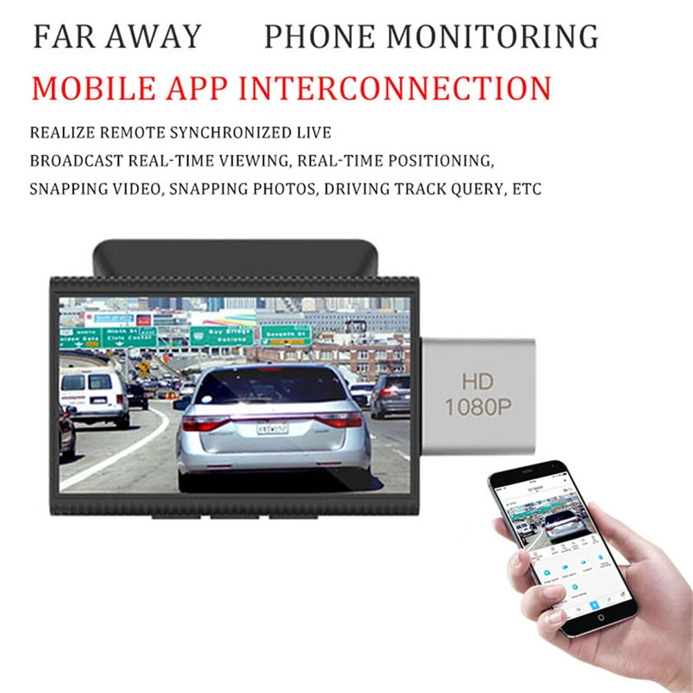 Автомобильный видеорегистратор 3 дюйма Android 8 1 HD 1080P 4G Wi Fi DVR камера с GPS навигацией