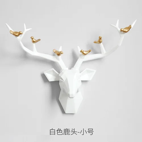 

Resin 3d Big Deer Head Wall Decor for Home Satue Decoration Accessories Abstract Sculpture Modern Animal Head wall Decoration