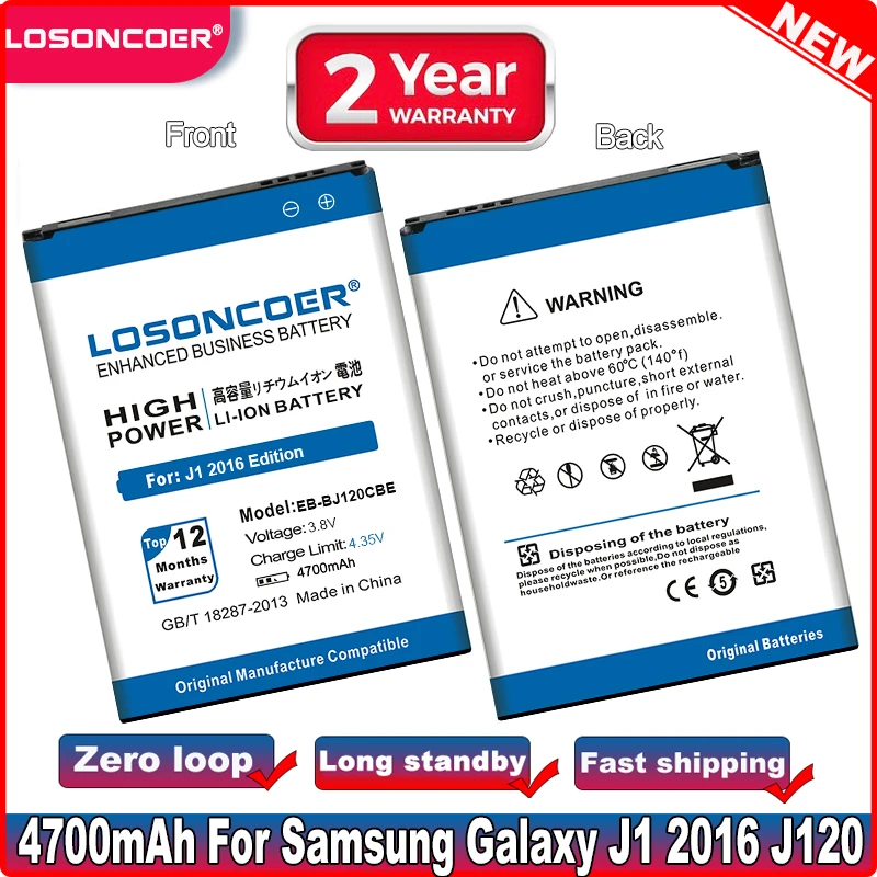 Аккумулятор для Samsung Galaxy J1 4700 J120F Express 3 J120A J120T J120|Аккумуляторы мобильных телефонов|