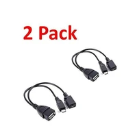 2 pack usb port terminal adapter otg cable for fire tv 3 or 2nd gen fire stick dropshipping