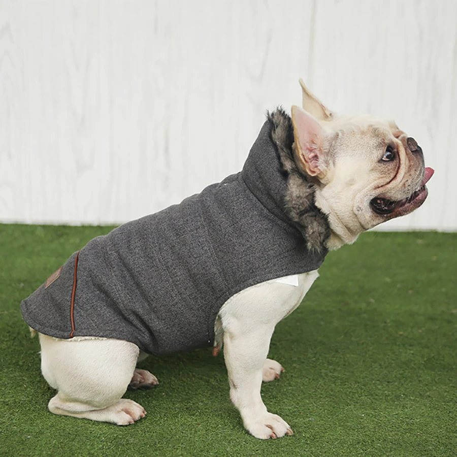 Одежда с принтом в виде собак зимние теплые Pet куртки для щенков одежда