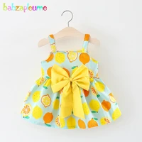 newborn summer baby princess dress cute bow print lemon sleeveless toddler dresses little girls clothes infant clothing 1998 1