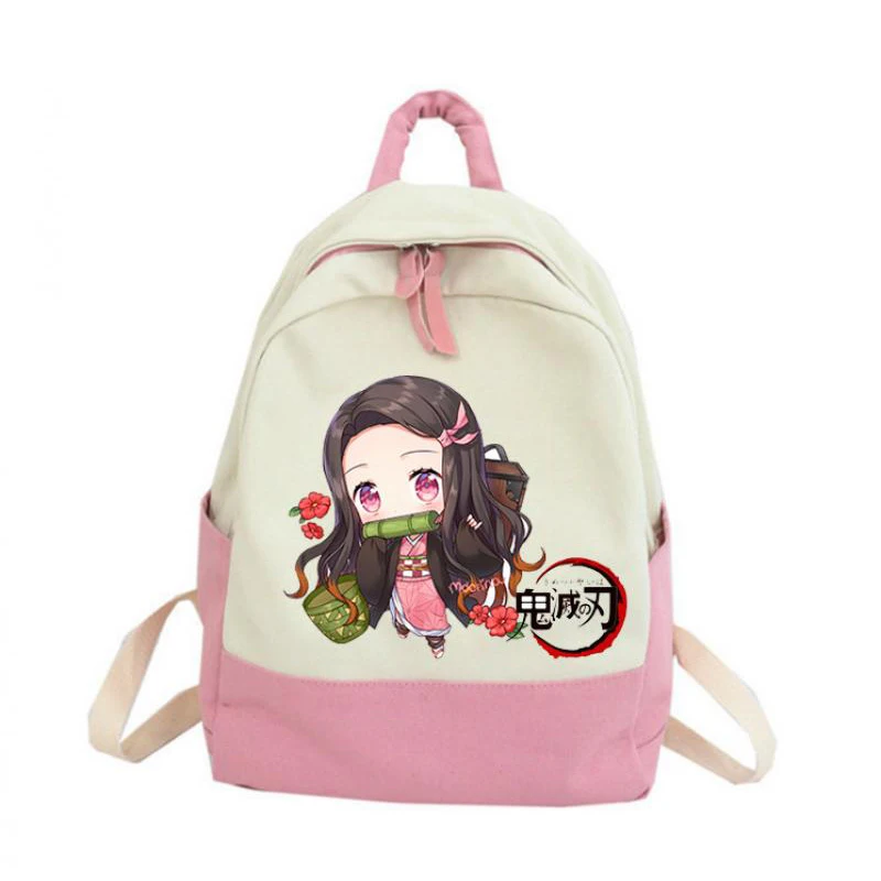 

Anime Demon Slayer Kawaii Kamado Tanjirou Nezuko Agatsuma Zenitsu Cartoon Bag Student Schoolbag Backpack Toys for Boys Gift