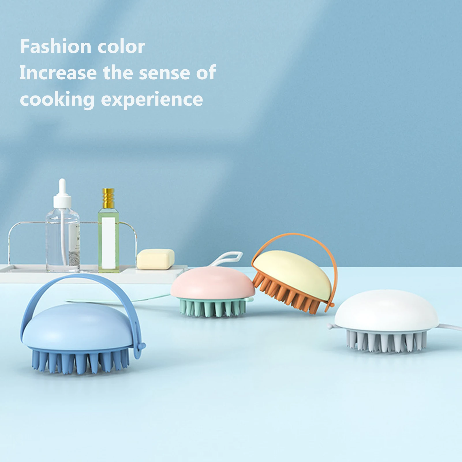 

Shampoo Brush Bath Artifact Silicone Bath Brush Head Massage Brush Multifunctional Wet And Dry Elastic Air Bag Cleaning Comb